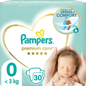 Pampers Premium Care Size 0 jednorázové pleny < 3kg 30 ks