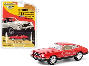 1976 Ford T5 Vermilion Red with Black Bottom "Hobby Exclusive" 1/64 Diecast Model Car by Greenlight