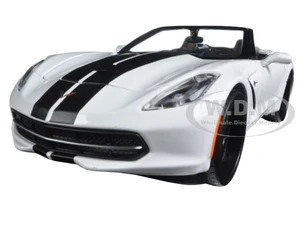 2014 Chevrolet Corvette Stingray Convertible White/Black "Modern Muscle" 1/24 Diecast Model Car by Maisto