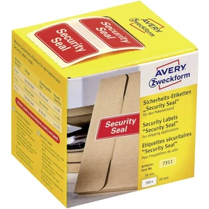Avery-Zweckform 7311 etikety v roli 38 x 20 mm fólie VOID červená 200 ks  bezpečnostné štítky