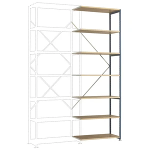 Manuflex RP1725.7016 prístavný modul regálu oddelenia 130 kg (š x v x h) 1470 x 3000 x 800 mm ocel práškovo lakované ant