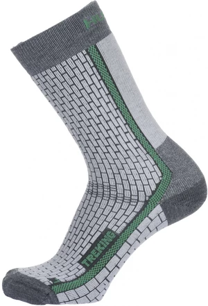 Husky  Treking šedá/zelená, M(36-40) Ponožky