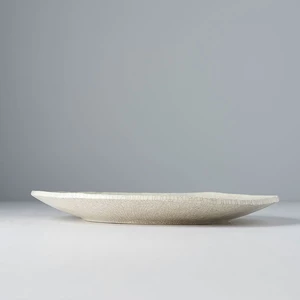 MADE IN JAPAN Mělký talíř s nepravidelným okrajem Grey Crazed 27 cm