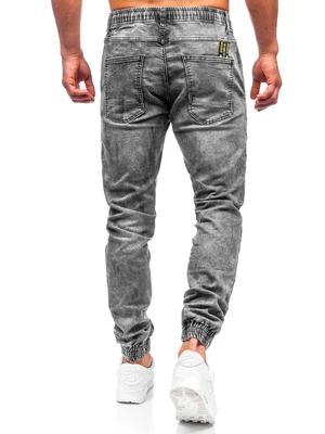 Čierne pánske riflové jogger nohavice Bolf T368