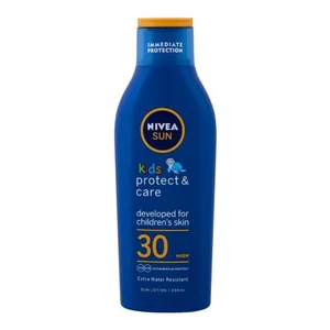 Nivea Sun Kids Protect & Care Sun Lotion SPF30 200 ml opaľovací prípravok na telo pre deti na veľmi suchú pleť