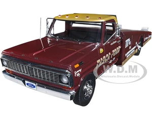 1970 Ford F-350 Ramp Truck Burgundy and Gold "Tasca Ford" Limited Edition to 500 pieces Worldwide 1/18 Diecast Model Car by ACME