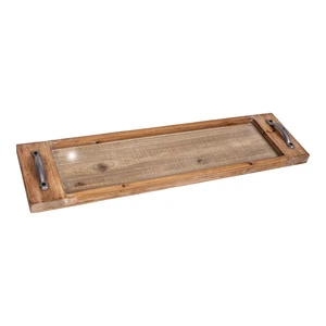 Podnos z jedľového dreva Antic Line Verre, dĺžka 76 cm