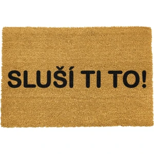 Rohožka z prírodného kokosového vlákna Artsy Doormats Sluší ti to!, 40 x 60 cm