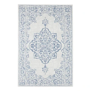 Modro-krémový vonkajší koberec NORTHRUGS Tilos, 200 x 290 cm