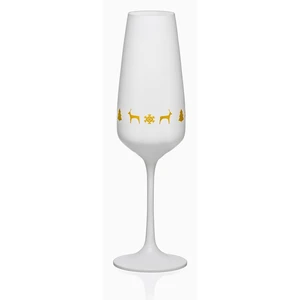 Súprava 6 bielych pohárov na šampanské Crystalex Nordic Vintage, 190 ml