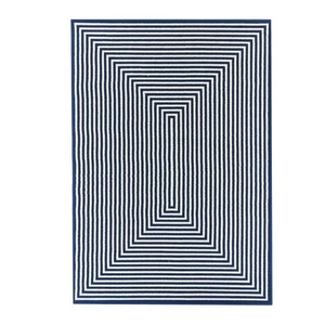 Tmavomodrý vonkajší koberec Floorita Braid, 160 × 230 cm