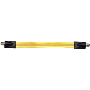 Axing SAT prepojovací kábel [1x F zásuvka - 1x F zásuvka] 25.00 cm 75 dB pozlátené kontakty, priechod cez okno priehľadn