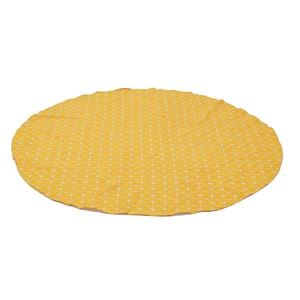 150cm Round Colorful Table Cloth Yellow/ Grey/ Colorful Cotton Linen Table Mat Household Garden Dining Tableware For Hom