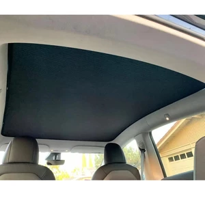 2pcs Glass Roof Sunshade Sun Visors Shading Plate Light Barrier with UV/Heat Insulation Covers For Tesla Model Y 2021
