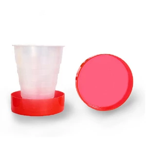 Plastic Outdoor Folding Water Cup Camping Hiking Folding Drinking Cup