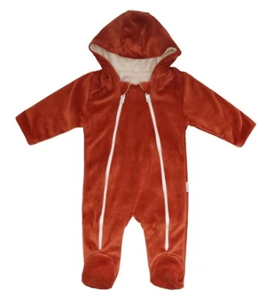 Kojenecký overal VELVET, Baby Fox - hnědý, Mamatti, vel. 74 (6-9m)