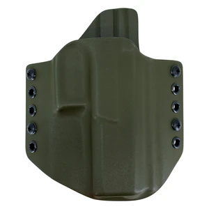 OWB CZ P-10 F - vnější pistolové pouzdro s polovičním SweatGuardem RH Holsters® – Olive Green (Barva: Olive Green, Typ uchycení: Kovový průvlek)