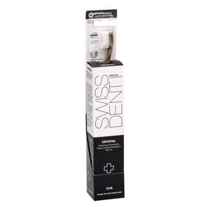 Swissdent Crystal Repair & Whitening darčeková kazeta bieliaci zubný krém 50 ml + zubná kefka Profi Whitening Soft 1 ks Gold unisex