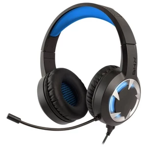 Headset NGS GHX-510 (GHX-510) čierny/modrý herné slúchadlá • citlivosť 108 dB • impedancia 32 ohmov • 3,5 mm jack • USB • 2,2 m kábel • integrovaný mi