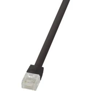 Síťový kabel RJ45 LogiLink CF2013U, CAT 6, U/UTP, 25.00 cm, černá