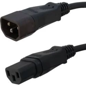 Síťový kabel s IEC zásuvkou HAWA R775, 3.00 m, černá