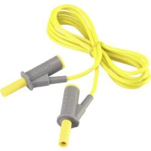 VOLTCRAFT MSB-501 bezpečnostní měřicí kabely [lamelová zástrčka 4 mm - lamelová zástrčka 4 mm] žlutá, 1.50 m