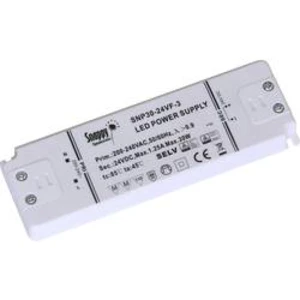 Napájecí zdroj pro LED konstantní napětí Dehner Elektronik Snappy SE30-24VL, 30 W (max), 0 - 1.25 A, 24 V/DC