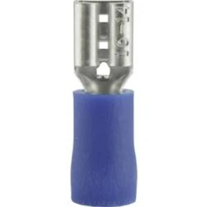 Faston zásuvka Vogt Verbindungstechnik 3904S 4.8 mm x 0.5 mm, 180 °, částečná izolace, modrá, 1 ks