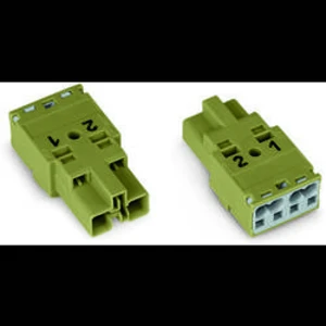 Síťový konektor WAGO zástrčka, rovná, počet kontaktů: 2, 25 A, 250 V, bílá, 100 ks