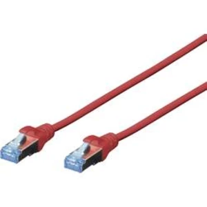 Patch kabel CAT 5e SF/UTP RJ 45, vidlice ⇔ vidlice, 1 m, červený