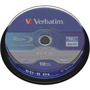 Blu-ray BD-R DL 50 GB Verbatim vřeteno, 43746, 10 ks