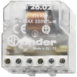 Impulsní spínač Finder 26.02.8.012.0000, 2 spínací kontakty, 12 V/AC, 10 A, 2500 VA