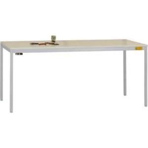 Manuflex LD1908.9006 ESD pracovní stůl UNIDESK s Melaminplatte, hliníkově stříbrná podobný RAL 9006, Šxhxv = 1200 x 800 x 720-730 mm