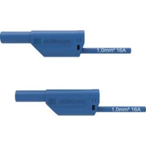 Schützinger VSFK 8700 / 1 / 100 / BL bezpečnostní měřicí kabely [4 mm zástrčka - 4 mm zástrčka] modrá, 100.00 cm