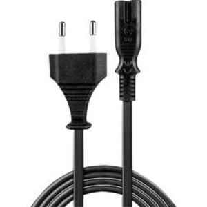 Napájecí kabel LINDY 30421, [1x Euro zástrčka - 1x IEC C7 zásuvka], 2.00 m, černá