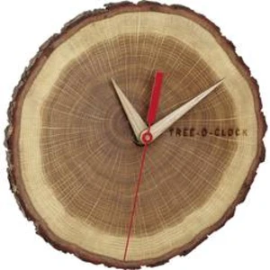 Quartz nástěnné hodiny TFA Dostmann Tree-o-Clock Wanduhr 60.3046.08, dub, dřevo