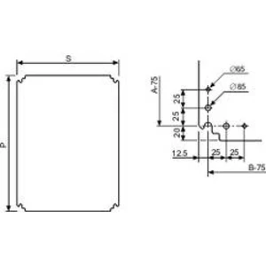 Montážní deska Schneider Electric NSYMPP108, polyester, (d x š) 1000 mm x 800 mm, šedobílá (RAL 7035), 1 ks