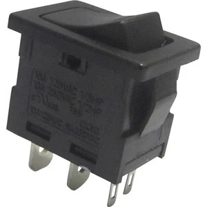 TRU COMPONENTS kolískový spínač TC-R13-66L-02 250 V/AC 6 A 1x vyp/zap  s aretáciou 1 ks