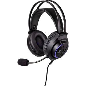 Renkforce RF-GHD-200 herný headset jack 3,5 mm káblový cez uši čierna stereo