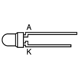Kingbright L934YC LED s vývodmi   žltá guľatý 3 mm 10 mcd 50 ° 20 mA 2.1 V