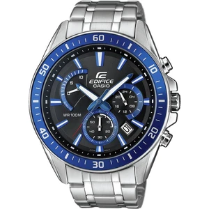 Casio chronografické náramkové hodinky EFR-552D-1A2VUEF (d x š x v) 53 x 47 x 12.3 mm striebornomodrá Materiál puzdra=ne