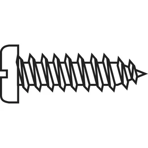 TOOLCRAFT 839814  okrúhla skrutka do plechu 2.9 mm 9.5 mm drážka DIN 7971   ocel pozinkované 20 ks