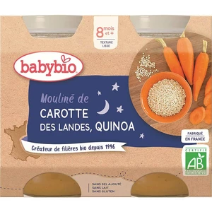 BABYBIO Večerní menu Mrkvové mouliné a quinoa 2x200 g