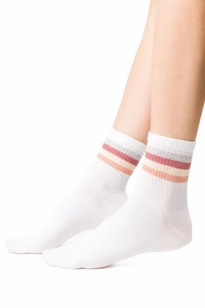 Steven 026-220 bílé Dámské ponožky 35/37 bílá