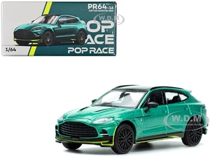 Aston Martin DBX Racing Green Metallic with Black Top 1/64 Diecast Model Car by Pop Race