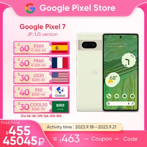 Google Pixel 7 5G Mobile Phone 8GB RAM 128GB/256GB ROM 6.3"FHD Display Powful Battery 50MP Rear Camera Pixel NFC Mobilephone