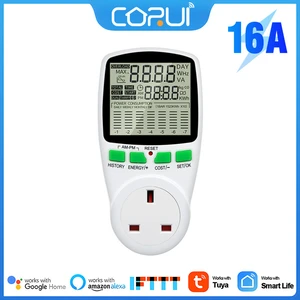 Monitor Analyzers Electricity Monitor 180-250v Vac Lcd Energy Meter Measuring Outlet Power Smart Ac Power Meter Eu/us/uk Plug