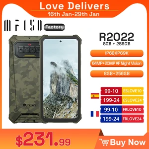 IIIF150 R2022 8GB+256GB 6.78'' FHD+ 90Hz Rugged Smartphone IP68 Waterproof 64MP+20MP Night Vision 8300mAh NFC Mobile Phone