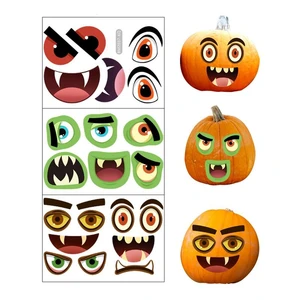 Pumpkin Stickers For Decorating Cute Decals For Halloween Crafts Stickers Cute Expression Face Stickers Party Supplies Halloween