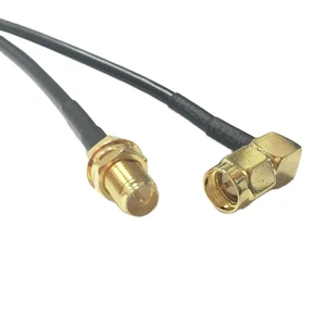 New Modem Coaxial Cable SMA Male Plug Right Angle Switch RP-SMA Female Jack Nut Connector RG174 Cable 20CM 8" Adapter RF Jumper